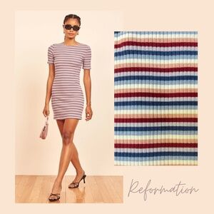 Reformation | Dresses | Reformation Nwot Kendy Knit Stripe Ribbed Mini Dress  Size M | Poshmark